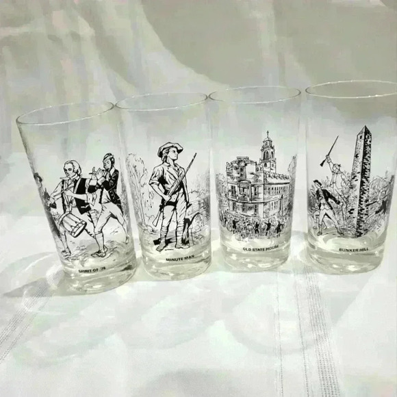 Set of 4-Bicentennial Glasses - Picture 1 of 4